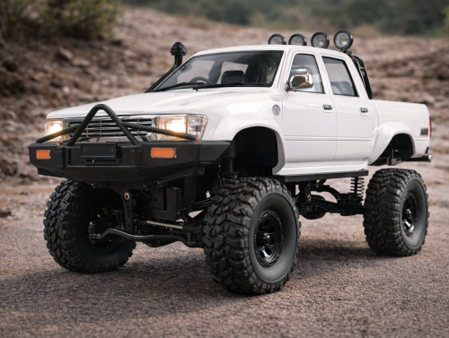 Toyota Hilux elevada en la ciudad